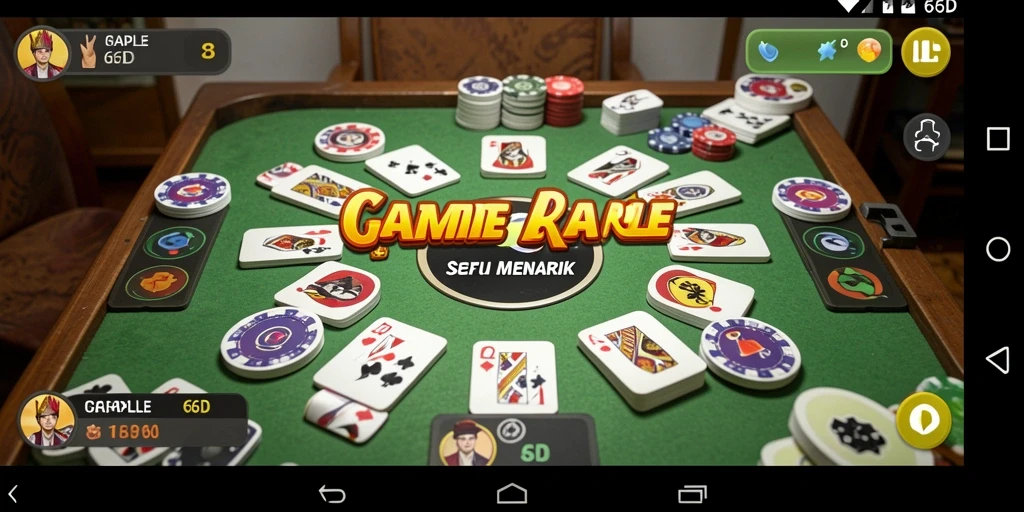 Screenshot gameplay Gaple yang menarik dari 66D.