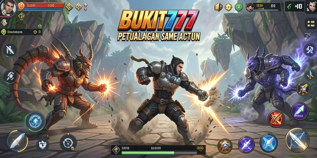 Screenshot aksi intens dari gameplay BUKIT777 yang penuh tantangan.