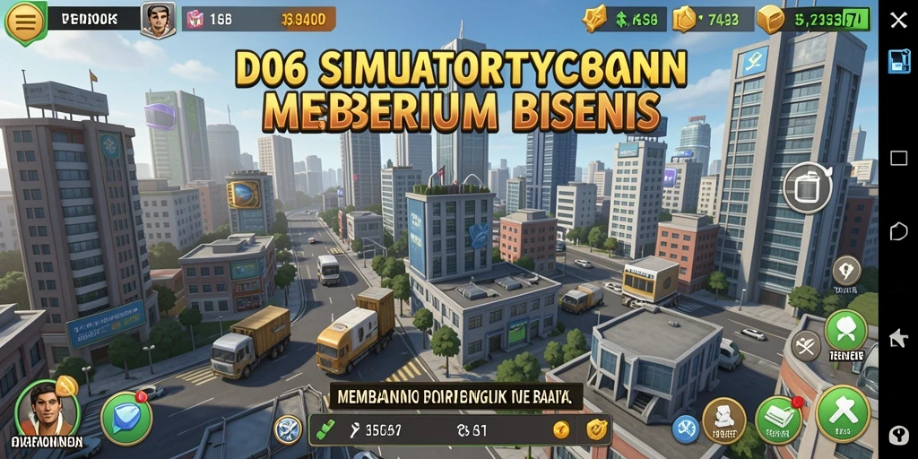Tampilan gameplay D06 menampilkan aktivitas pengelolaan bisnis yang menarik.