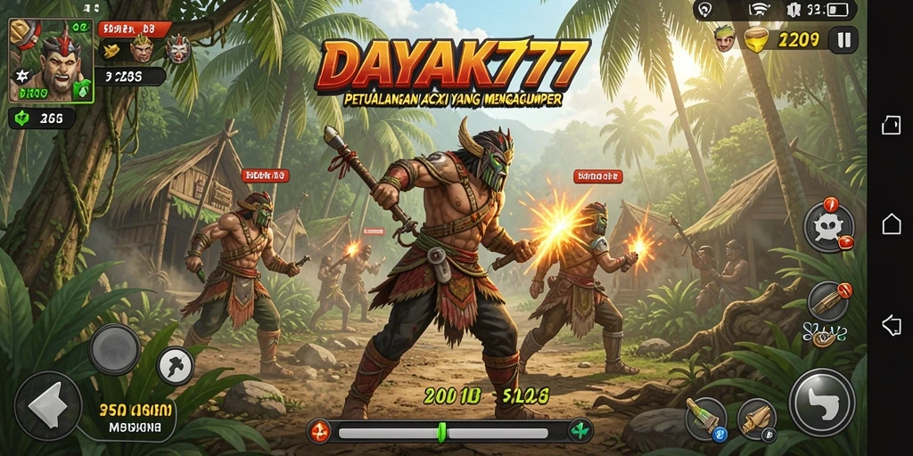 Tampak seru dari gameplay DAYAK777 dengan aksi yang mendebarkan.