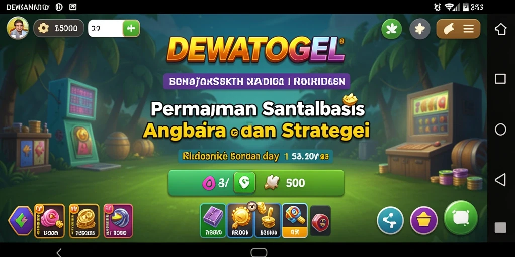 Screenshot DEWATOGEL menampilkan gameplay menarik dengan pilihan angka.
