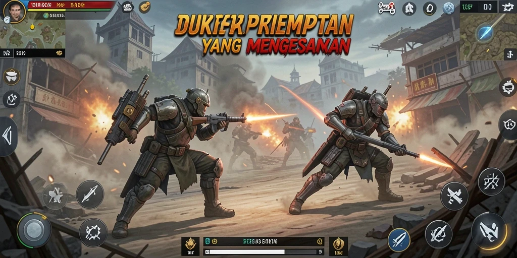 Screenshot gameplay DKK yang menggambarkan seru dan tantangan pertempuran.