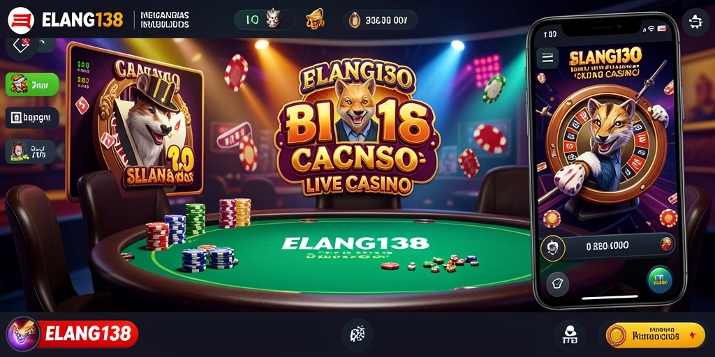 Screenshot gameplay ELANG138 menampilkan dealer dan pemain yang terlibat.