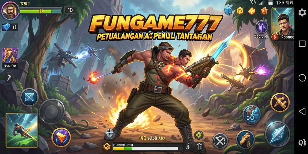 Tampilan gameplay FUNGame777 yang mendebarkan dan penuh aksi.