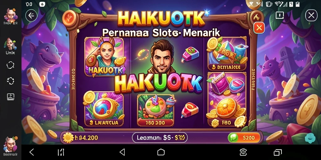 Screenshot gameplay HAIKUOTK yang menampilkan aksi slot yang mendebarkan.