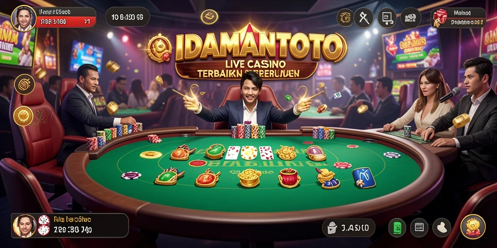 Gameplay Live Casino mendebarkan di aplikasi IDAMANTOTO.