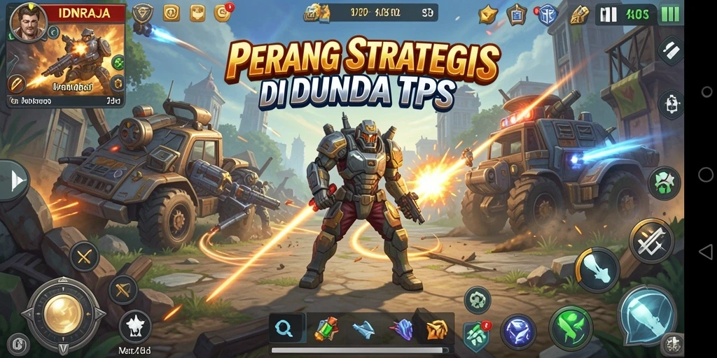 Gameplay seru IDNRAJA dengan pertarungan taktis yang mendebarkan.