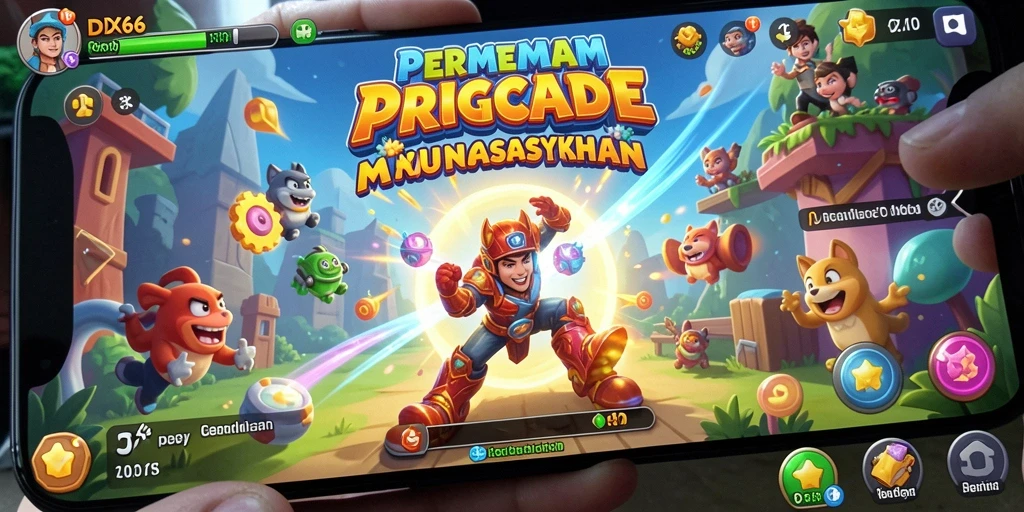 Screenshot IDX66 menampilkan gameplay seru di level arcade.