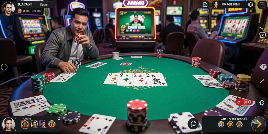 Tangkapan layar gameplay JUARAGO yang seru dan menarik dalam permainan Poker.