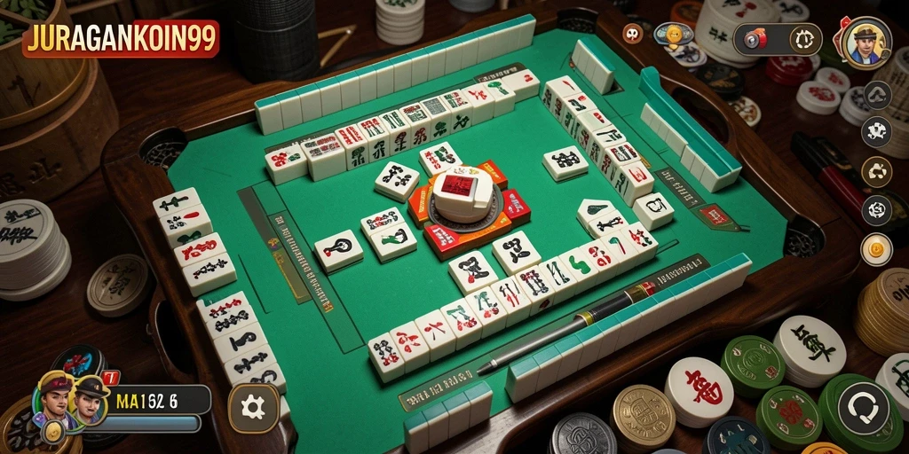 Tangkapan layar dari gameplay seru di JURAGANKOIN99 Mahjong.