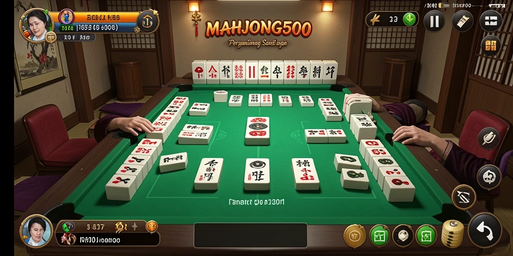 Tampilan gameplay <strong>MAHJONG500</strong> yang menarik dan menyenangkan.
