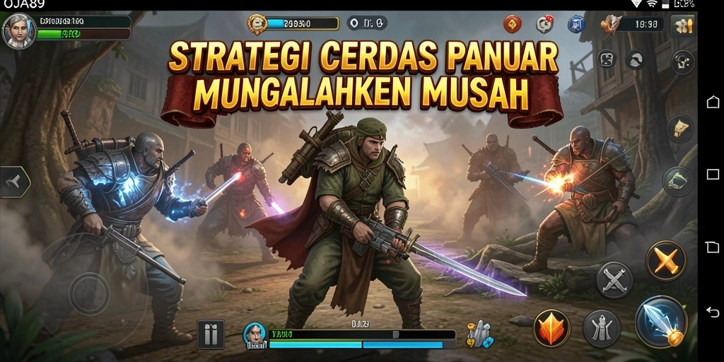 Screenshot OJA89 menunjukkan momen pertempuran strategis yang mendebarkan.