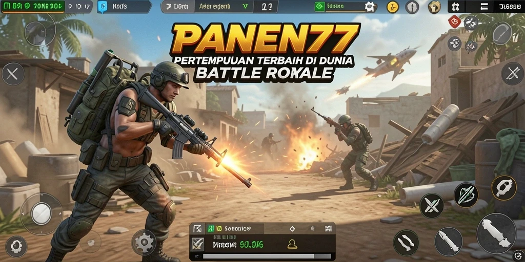 Tampilan menegangkan dari gameplay Battle Royale di PANEN77.
