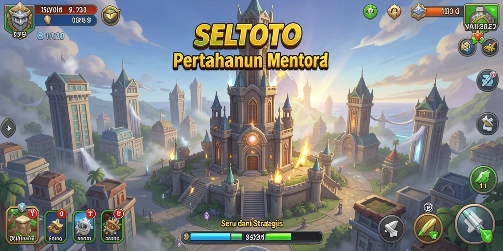 Tangkapan layar menampilkan gameplay seru dalam tower defense.