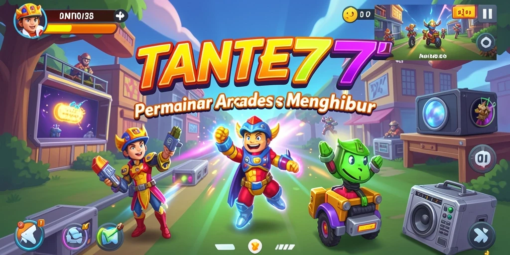 Screenshot utama TANTE777 menampilkan gameplay Arcade yang menarik.